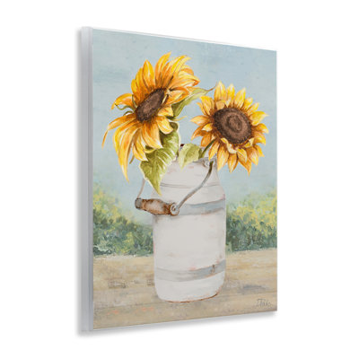 Sunflower Pitcher in Country Wall Plaque, design by Patricia Pinto