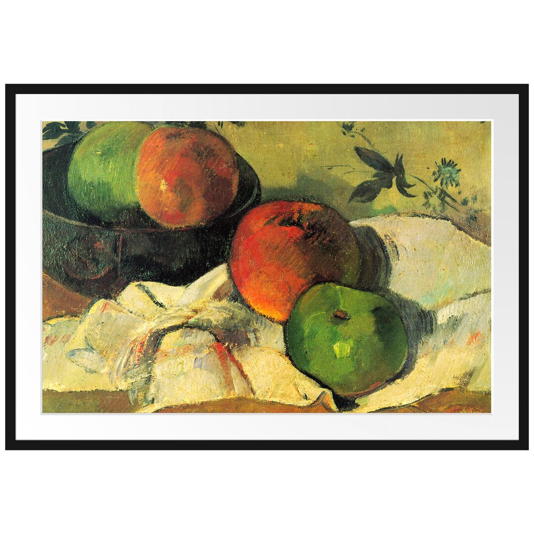 Gerahmter Kunstdruck Still Life Apples and Peel von Paul Gauguin