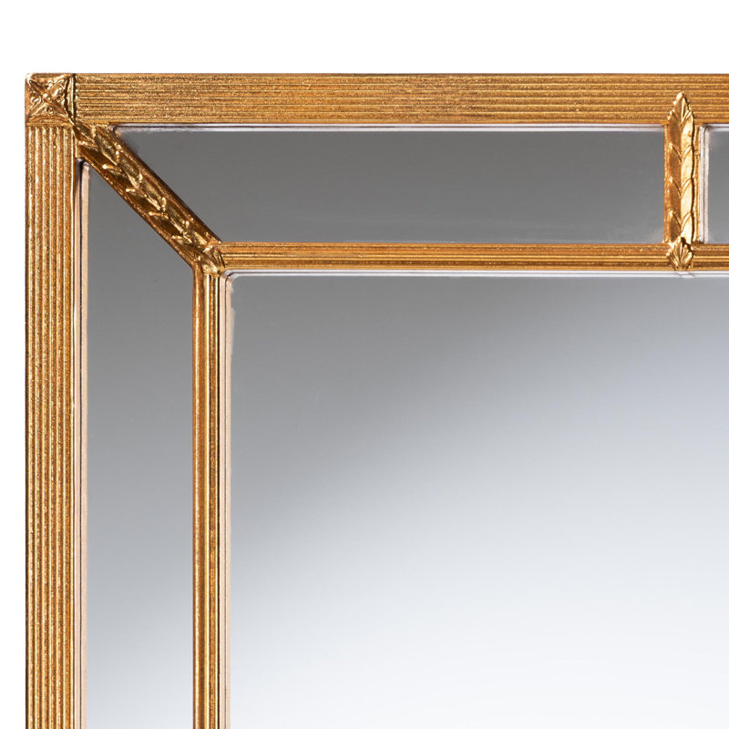 Miroir rectangulaire Bkton Studio Iskra avec cadre antique en feuille d'or