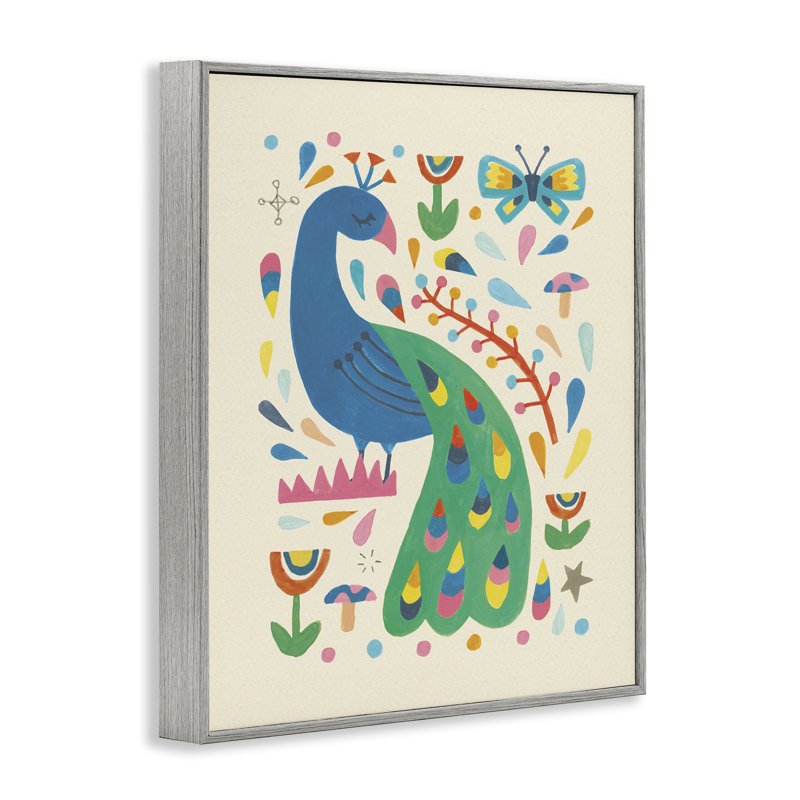 Jolis motifs de paon, estampe numérique encadrée par Irene Chan, Estampe numérique Farmhouse, H 30 po x l 24 po