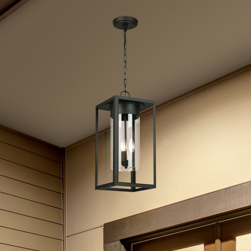 Damarcus 3 - Light Outdoor Hanging Lantern, Matte Black