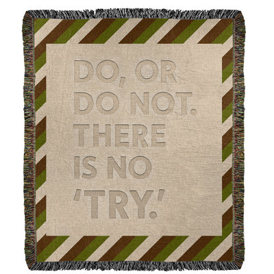 Hard Work Inspirational Quote Woven Blanket