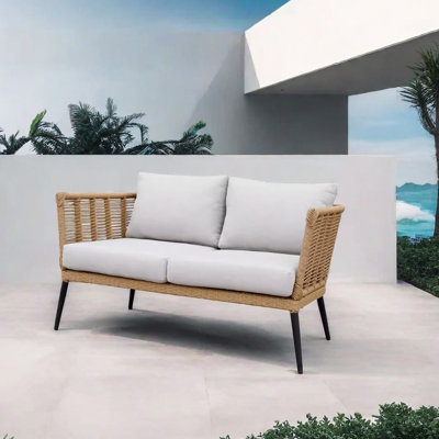 Farnell 47.24'' Wide Rectangle Loveseat with Cushions