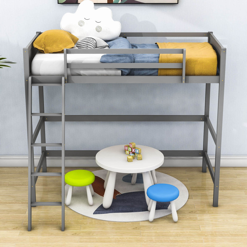 Lit mezzanine simple Diandria par Harriet Bee, gris