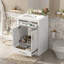 Meuble-lavabo de 24 pouces avec lavabo en céramique intégré, rangement spacieux et conception moderne pour les petites et moyennes salles de bain