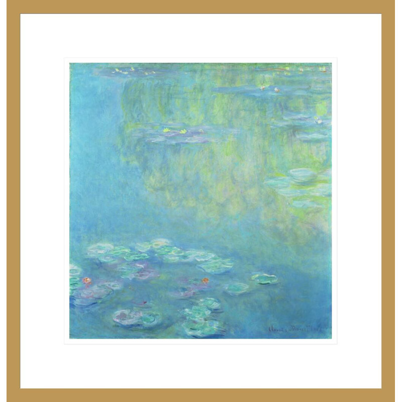 «Waterlilies» par Claude Monet, impression giclée encadrée, H 18,37 po x l 17,75 po
