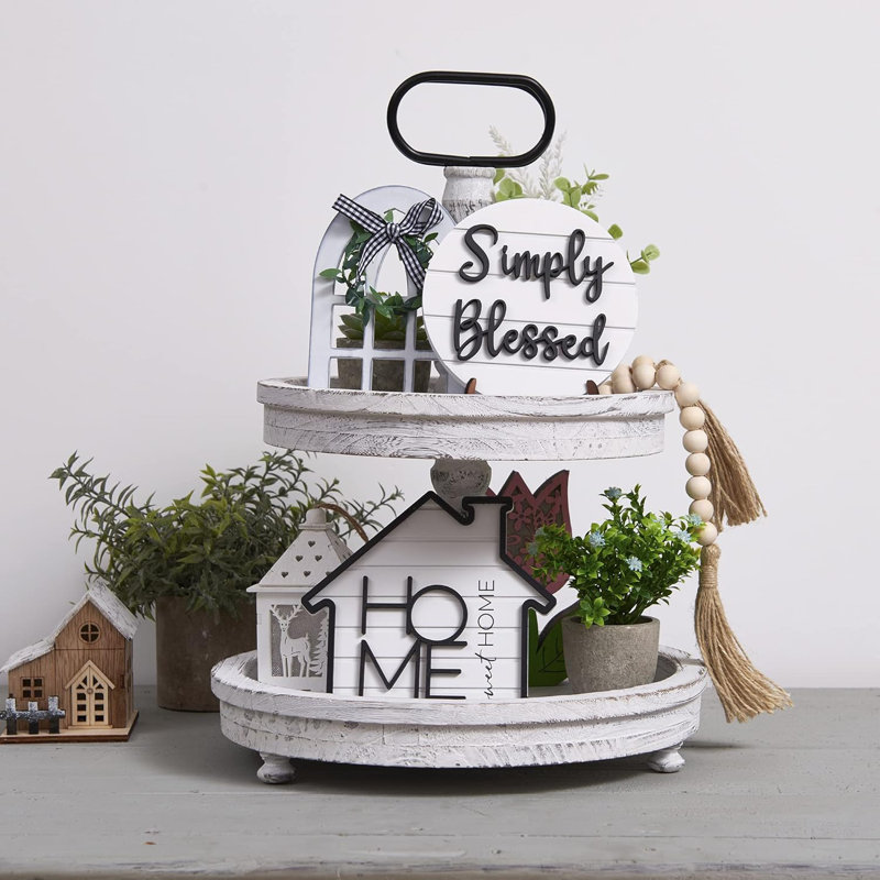Ensemble de plateau rustique rustique