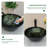 16.5" Circular Glass Bathroom Sink Vessel Sink with Pop-Up Drain and Faucet Combo-119283394