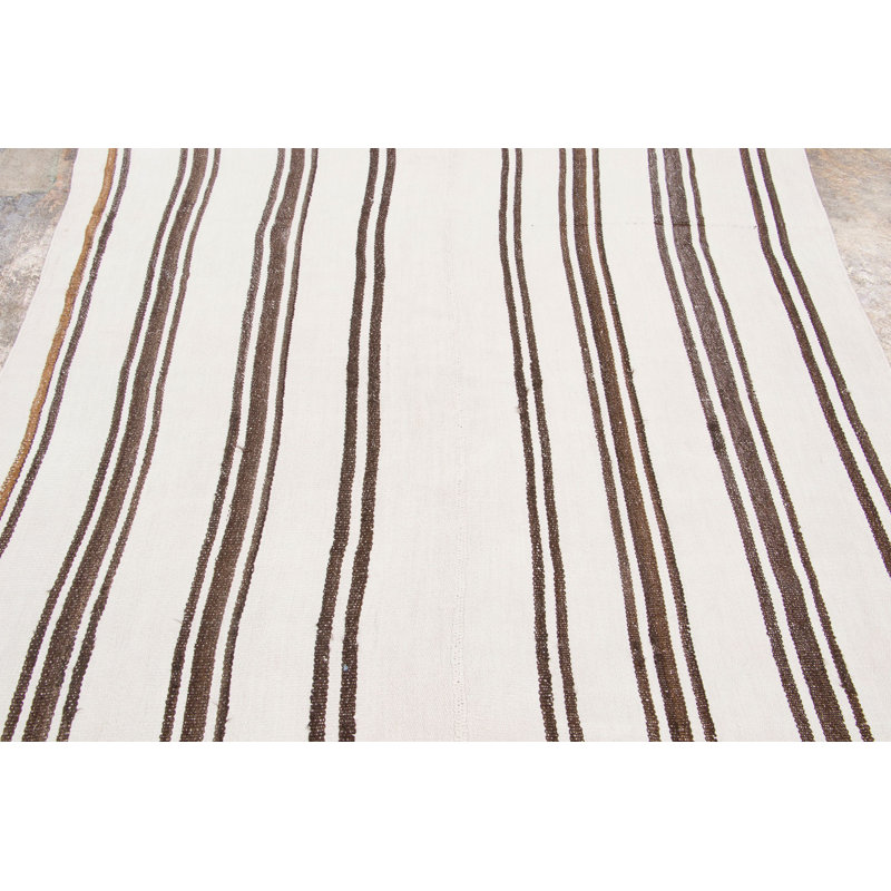 Handmade Geometric Area Rug, Beige