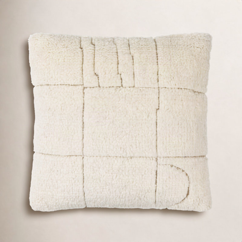 Kess Abstract Wool Blend Throw Pillow, Down, 20" x 20"
