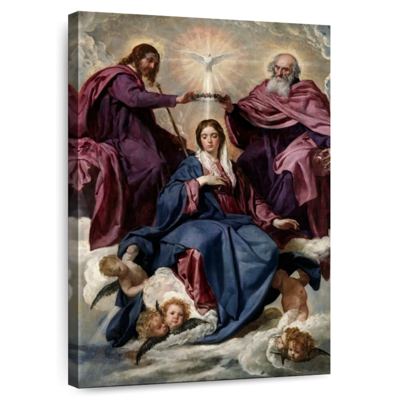 Leisha, couronnement de la Vierge 1635-36, H 51 po x l 34 po