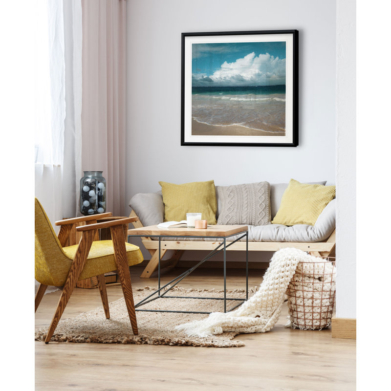 Beach Waves - photographie, H 30,5 po x l 30,5 po x P 1,5 po, Cadre plastique noir