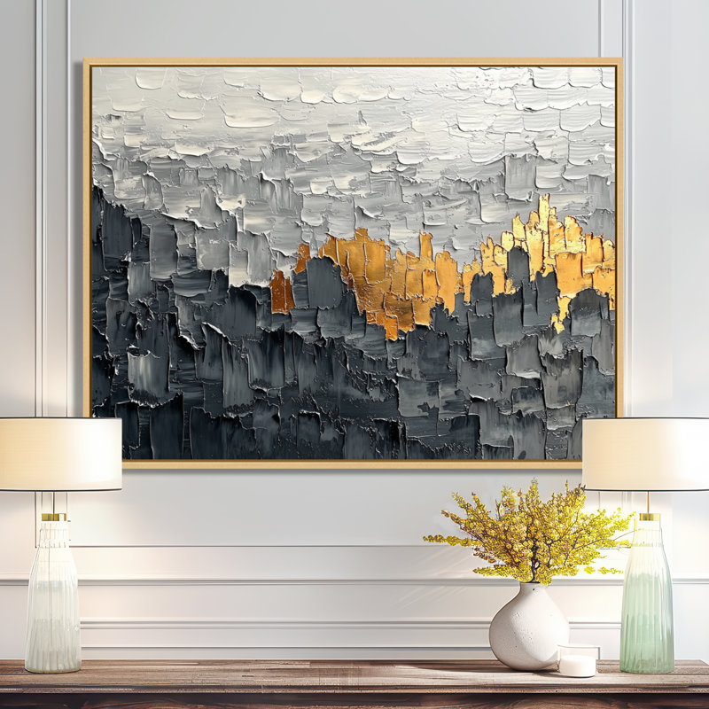 «Cubic Fragment Marble Balance Horizons I», art mural abstrait minimaliste, H 30 po x l 40 po, Cadre flottant, Crème, crème