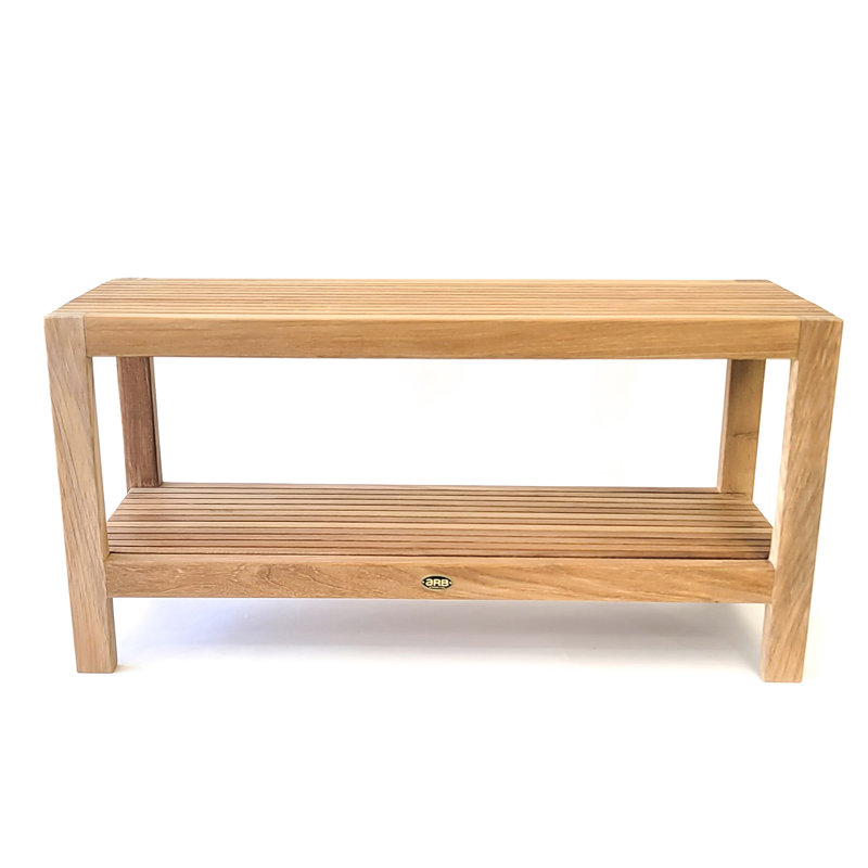 Banc de douche 36 "(90 cm) avec tablette Fiji, H 17,75 po x l 35,50 po x P 12,25 po