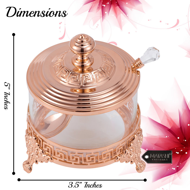 Ensemble d'assiettes décoratives ovales en cristal, Or rose