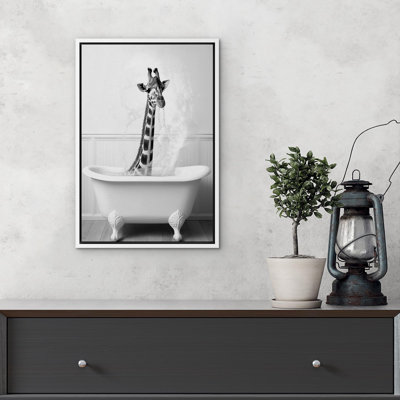 Animaux, décoration de salle de bain, baignoire girafe
