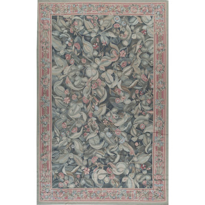 Tapis vert noué à la main de haute qualité