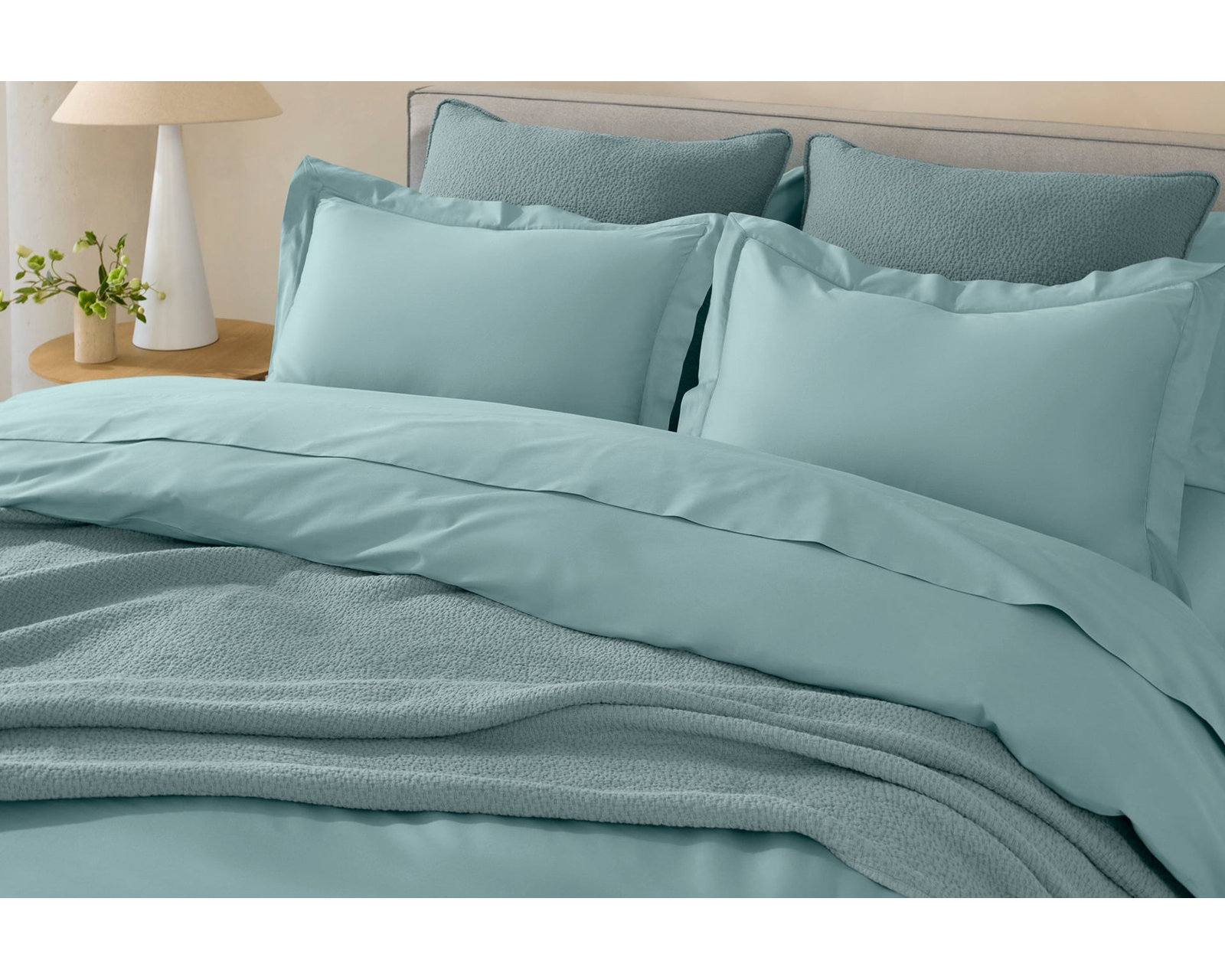 Cloud Soft Organic Sateen Duvet Cover Set, Twin Duvet Cover, Pacific Blue