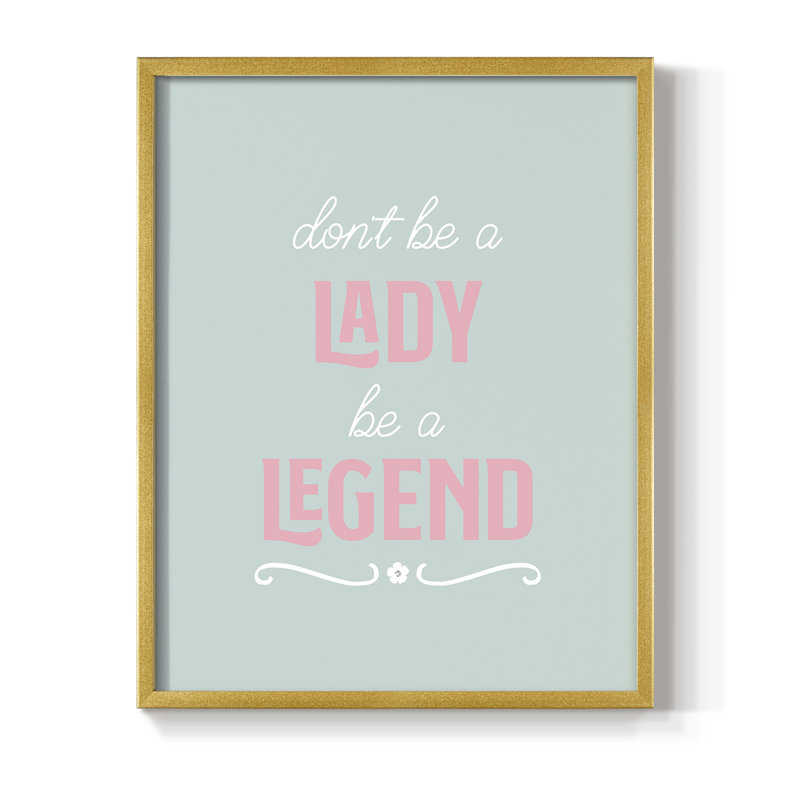 «Lady Legend», reproduction encadrée - bois massif, H 21 po x l 17 po, Doré