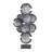 Carland Aluminum Metal Layered Disk Abstract Decorative Sculpture with Black Base-179457728
