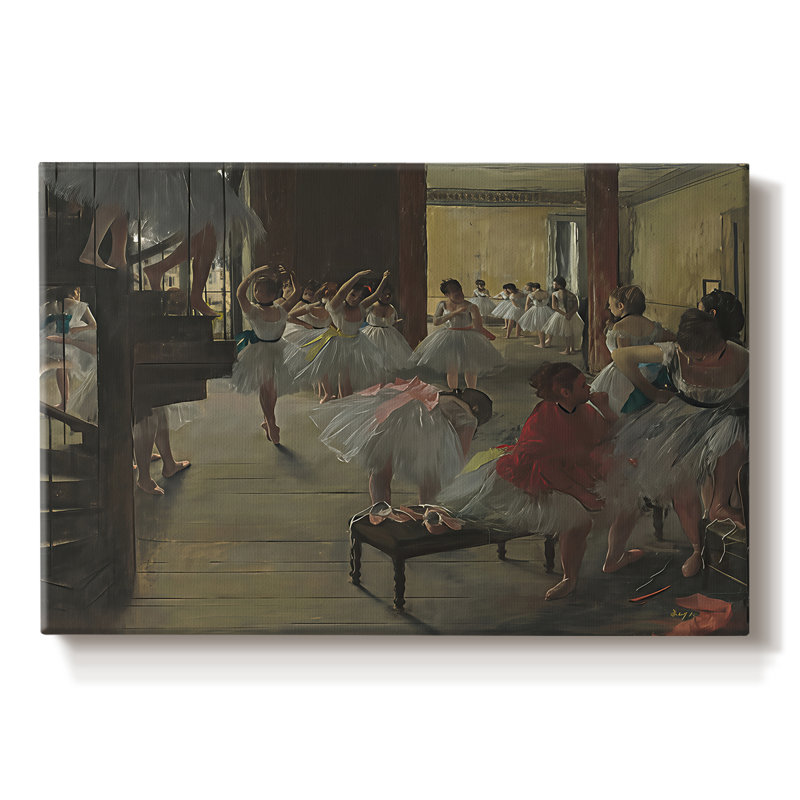 The Dance Class (NGA / Corcoran Version) -Edgar Degas-Toile tendue avec châssis-c. 1873, 12 x 18