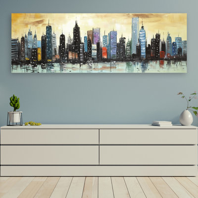 Gingras " Skyline On Abstract Cityscape "