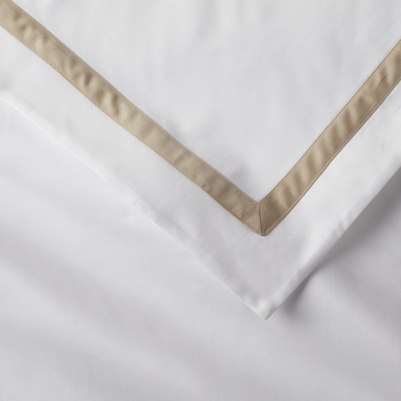 Ensemble de housse de couette en satin de coton Danfield Hotel, Housse de couette pour lit double / grand lit et 2