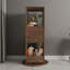 Bibliothèque rotative en bois massif Nut-Brown