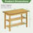 Shoe Rack Bench,3-Tier Rubberwood Freestanding Shoe Changing Bench with Slat Shelves
