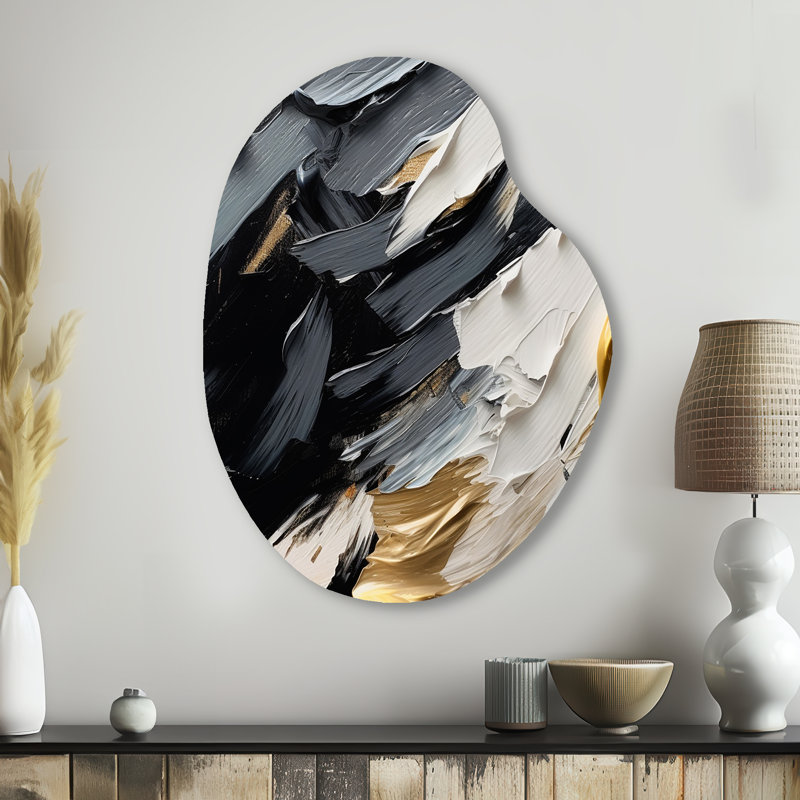 Lohman - Art abstrait en forme de poire en métal asymétrique, H 38 po x l 28 po