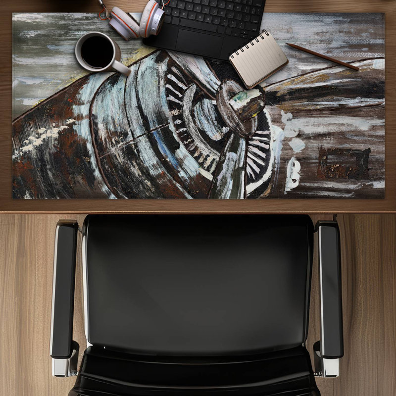 Airplane propeller - 15.75"x31.50" Desk mat