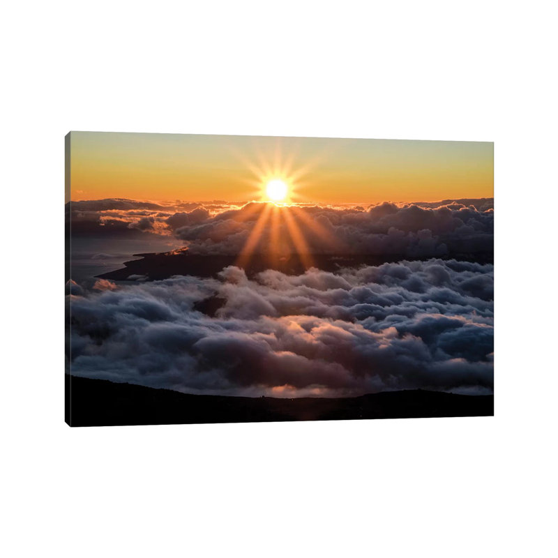 Haleakala Sunset by Lucas Moore - Wrapped Canvas Print, 20.32 cm H x 30.48 cm W
