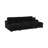 Cosmo Black Corduroy Small Sectional Sofa With Sleeper, Storage & Dropdown Table