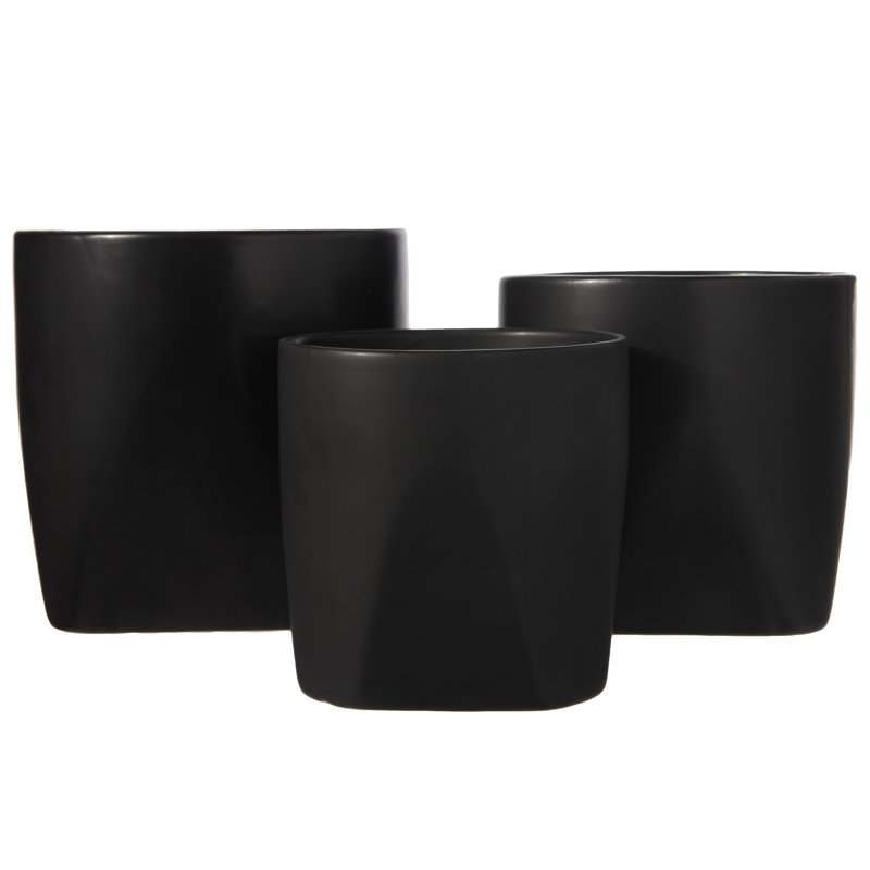 Ceramic Pot Planter, Black