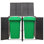 Armoire de rangement en rotin double 55,1 x 31,5 x 46,1 po