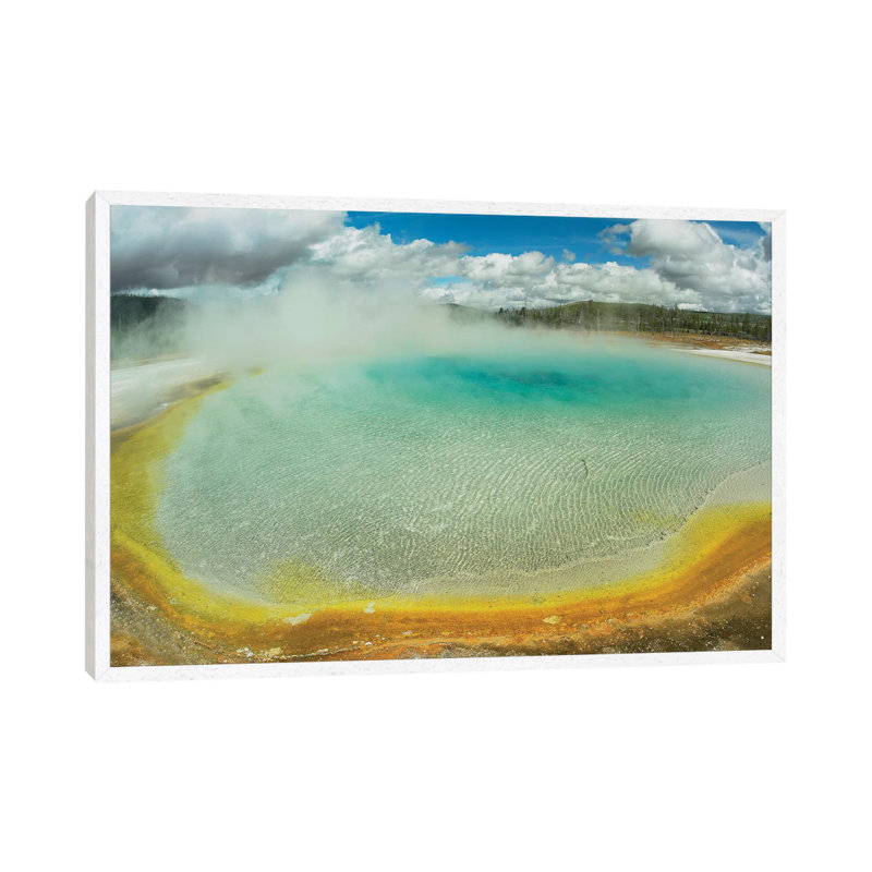 Sunset Lake, Yellowstone National Park, Wyoming by Tim Fitzharris - Gallery-Wrapped Canvas Giclée on Canvas, White Framed