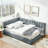 Full Size Upholstered Bed with Comfortable Backrest and Armrests-786356070