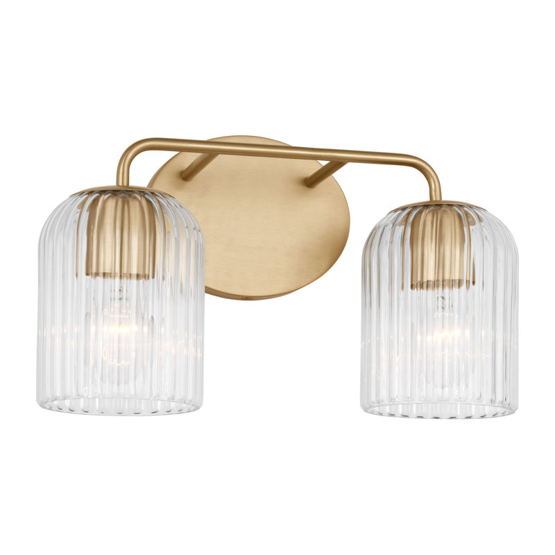 Eisele Small Vanity from Generation Lighting , 2 Lights, 8.75" H x 14" W x 6" D, Satin Brass