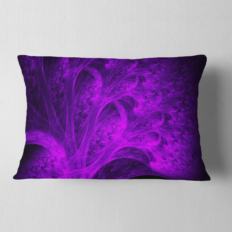 Bright Bright - Magical Fractal Forest - Coussin imprimé abstrait
