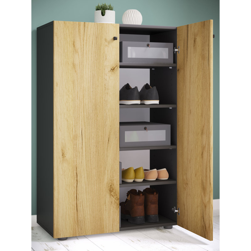 10 Pair Shoe Storage Cabinet, Anthracite