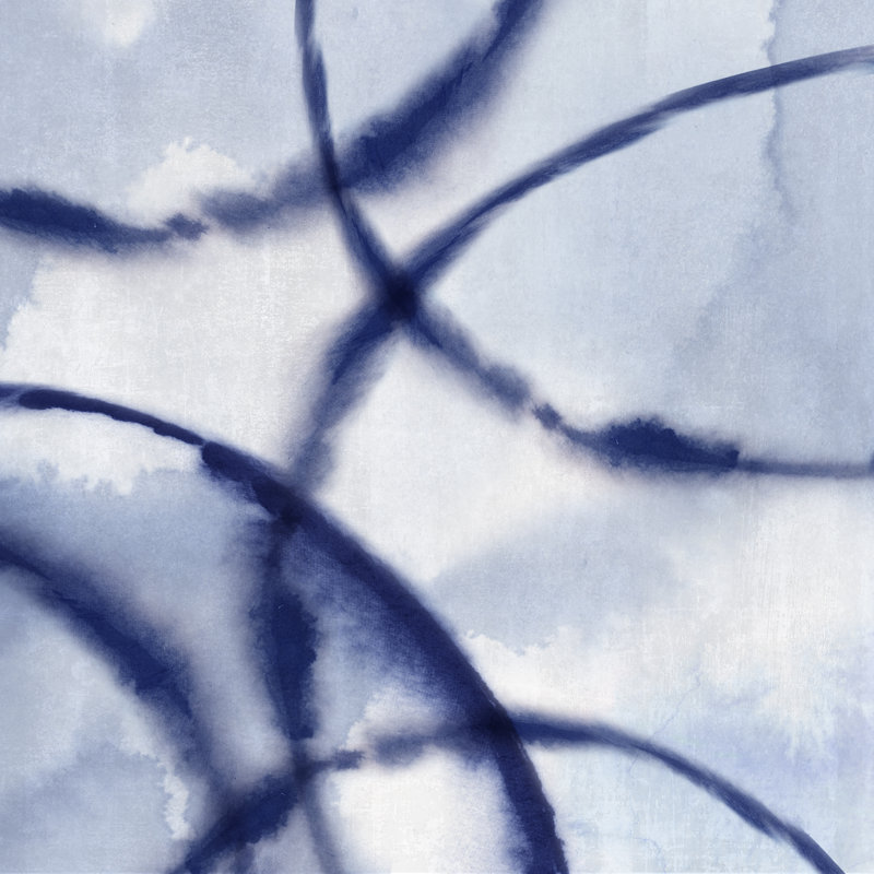 Indigo Net III - Wrapped Canvas Print, 12" H x 12" W  
