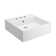 Barclay Nova 18.12'' White Fireclay Square Bathroom Sink with Overflow