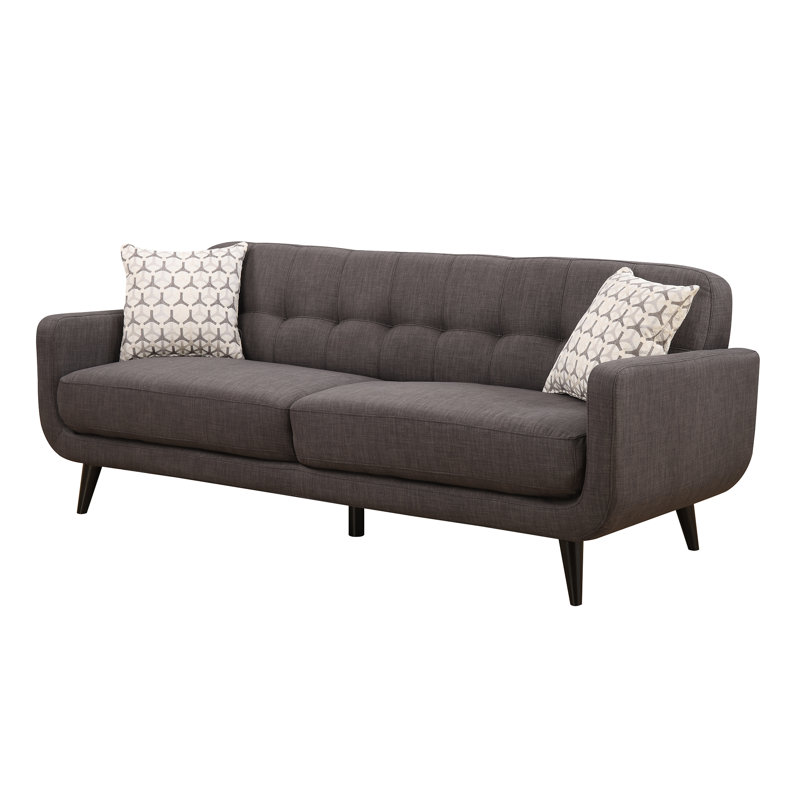 Sider Upholstered Sofa, Charcoal, 34.5" H x 85.3" W x 34.5" D