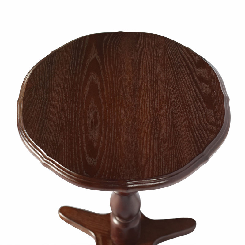 Petite table d'appoint ronde 15,75 pouces, Brun