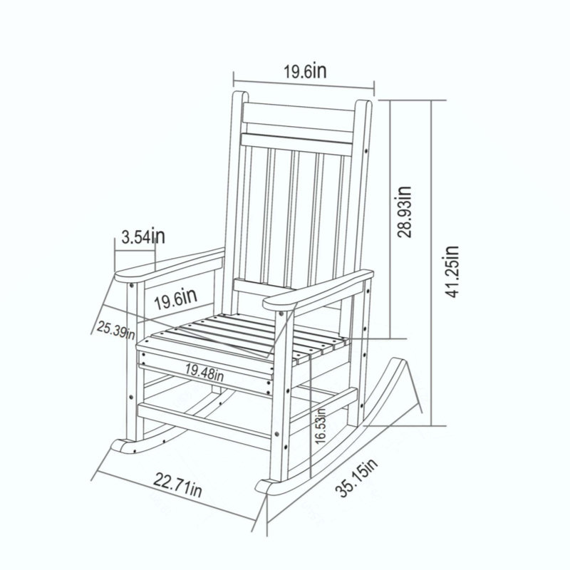 Ensemble de 3 fauteuils à bascule tout temps avec table d'appoint, fauteuils à bascule d'extérieur à l'aspect bois, mobilier de patio robuste pour cour, jardin et porche
