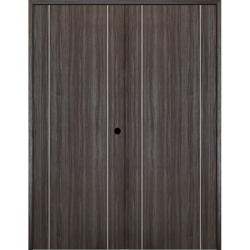 Porte double standard en bois manufacturé Palladio 2U, Chêne, L 36 po x H 80 po, À gauche