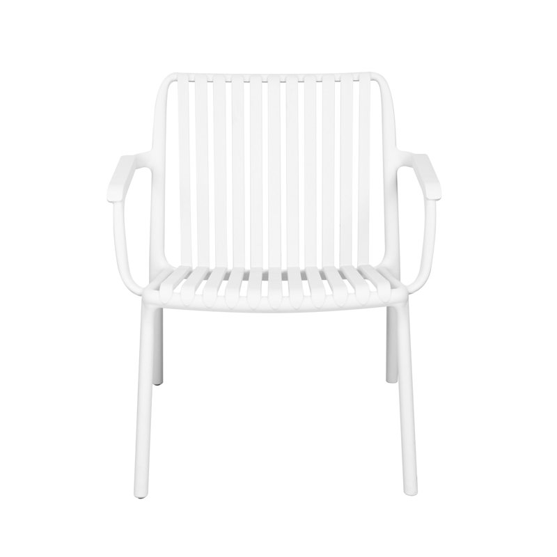 Méridienne d'extérieur en polypropylène Arabila, Blanc