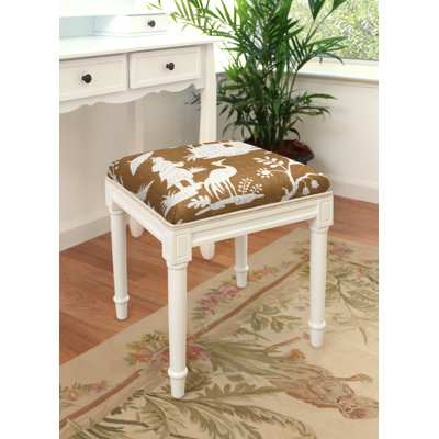 Chinoiserie Solid Wood Vanity Stool
