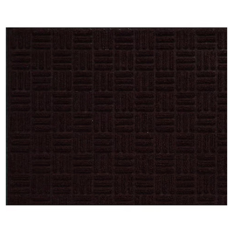  18 in. W X 30 in. L Brown Parquet Rubber Door Mat