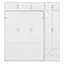 Lit escamotable mural avec armoire supérieure, tablettes et garde-robe, lit pliable peu encombrant-152000579